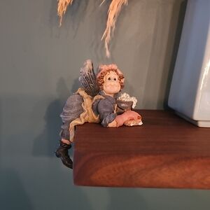 Boyds Bears Collectible Angel Figurine with Blue Outfit